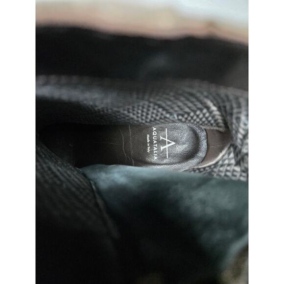 Aquatalia women's taupe suede metallic ankle heeled boots Italy 5.5 - Picture 11 of 11